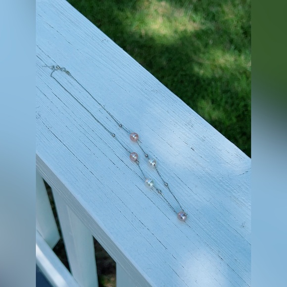 M7 Handmade S925 Freshwater Pearl Necklace two way wearing - Picture 5 of 7